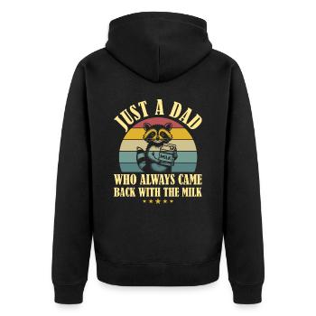 Vater Humor Vater Gleicher Elternteil Vater - Unisex Premium Bio Zip Hoodie - Schwarz - Hinten - Nico (187cm)