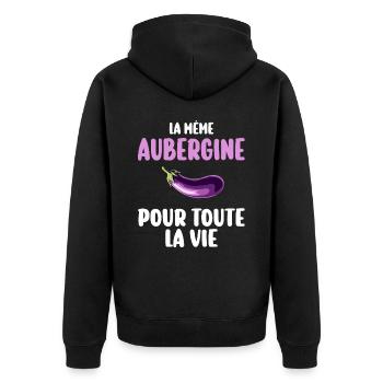 Enterrement De Vie De Fille Mariée EVF - Veste à capuche bio Premium Unisexe - noir - Dos - Nico (187cm)