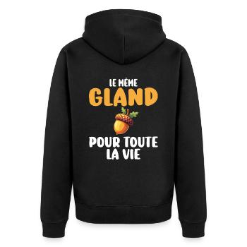 Enterrement De Vie De Fille Mariée EVF - Veste à capuche bio Premium Unisexe - noir - Dos - Nico (187cm)