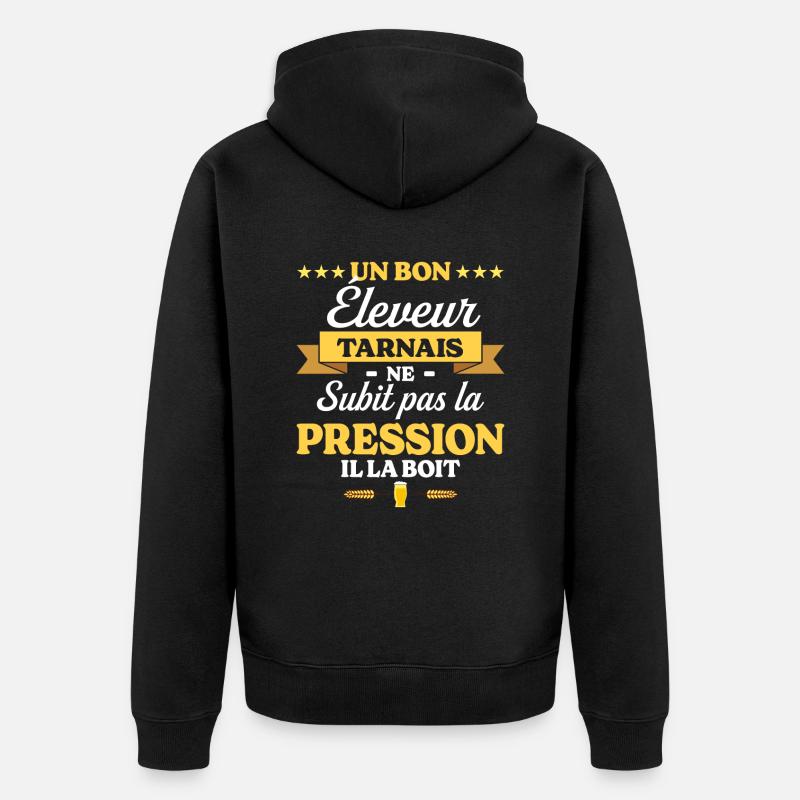 Éleveur Tarnais Tarn Éleveur - Veste à capuche bio Premium Unisexe - noir