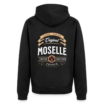 Moselle Département France - Veste à capuche bio Premium Unisexe - noir - Dos - Nico (187cm)