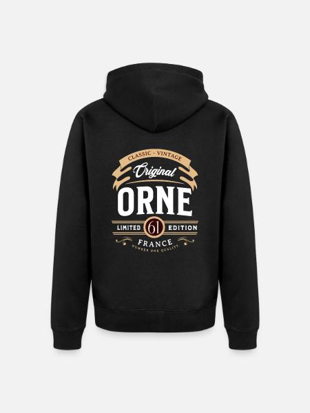 Orne Department France - Unisex Premium Organic Zip Hoodie - black