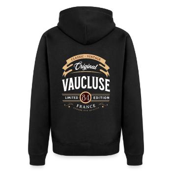 Vaucluse Département France - Veste à capuche bio Premium Unisexe - noir - Dos - Nico (187cm)