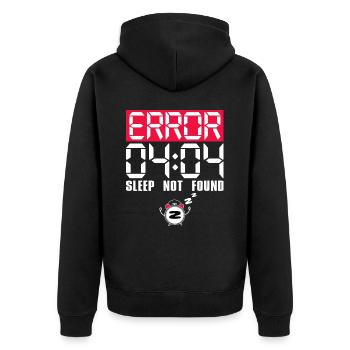 Humour Error 04 04 Sommeil Insomnie - Veste à capuche bio Premium Unisexe - noir - Dos - Nico (187cm)