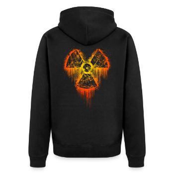 Réacteur atomique nucléaire radioactif irradié gothique - Veste à capuche bio Premium Unisexe - noir - Dos - Nico (187cm)