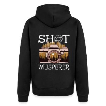 Shot Flüsterer Fotograf Kamera Fotografie Landscha - Unisex Premium Bio Zip Hoodie - Schwarz - Hinten - Nico (187cm)