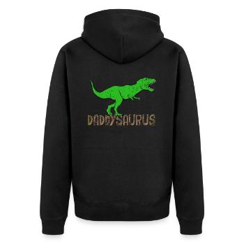 Daddysaurus - Veste à capuche bio Premium Unisexe - noir - Dos - Nico (187cm)