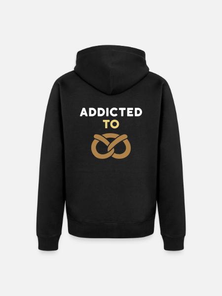 Accro au bretzel (bretzel) - Veste à capuche bio Premium Unisexe - noir