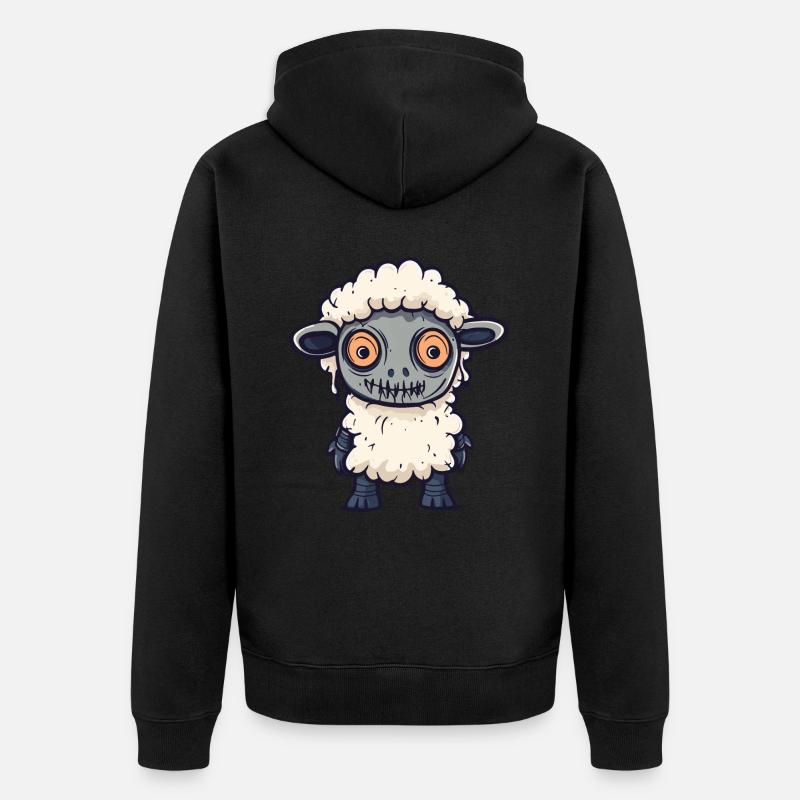 Mouton Halloween Zombie - Veste à capuche bio Premium Unisexe - noir