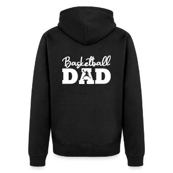 Humour cadeau père de basket-ball - Veste à capuche bio Premium Unisexe - noir - Dos - Nico (187cm)
