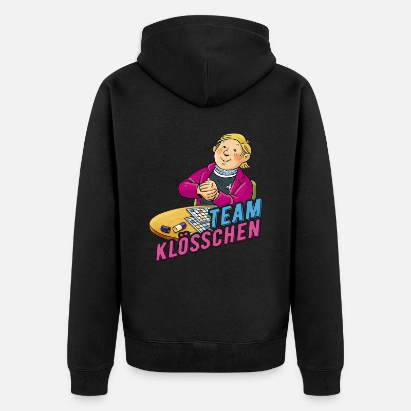 TKKG Team Willi Klösschen - Unisex Premium Bio Zip Hoodie - Schwarz