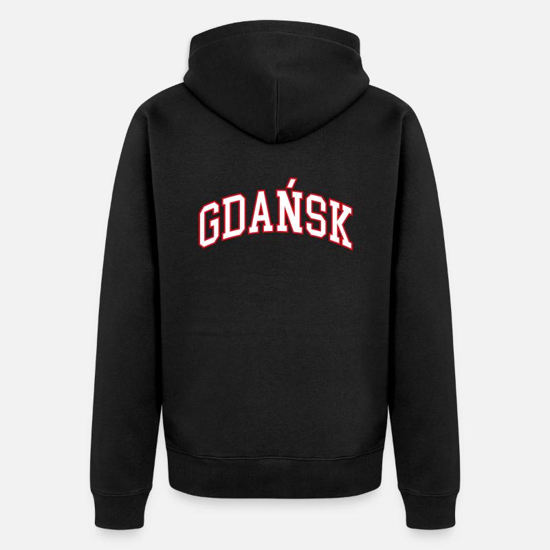 Gdańsk - Veste à capuche bio Premium Unisexe - noir