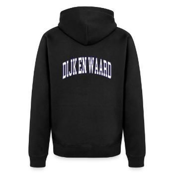 Dijk en Waard - Unisex Premium Organic Zip Hoodie - black - Back - Nico (187cm)