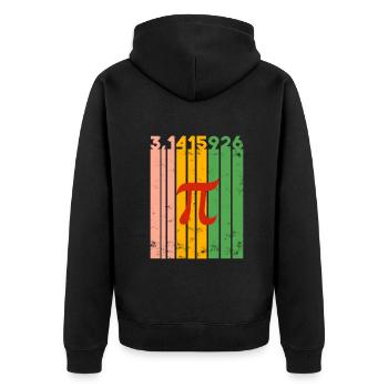 Math Gift Nerd Teacher Math Teacher Math - Unisex Premium Organic Zip Hoodie - black - Back - Nico (187cm)