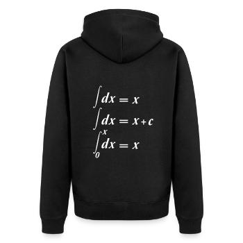 Math gift nerd teacher math teacher math - Unisex Premium Organic Zip Hoodie - black - Back - Nico (187cm)