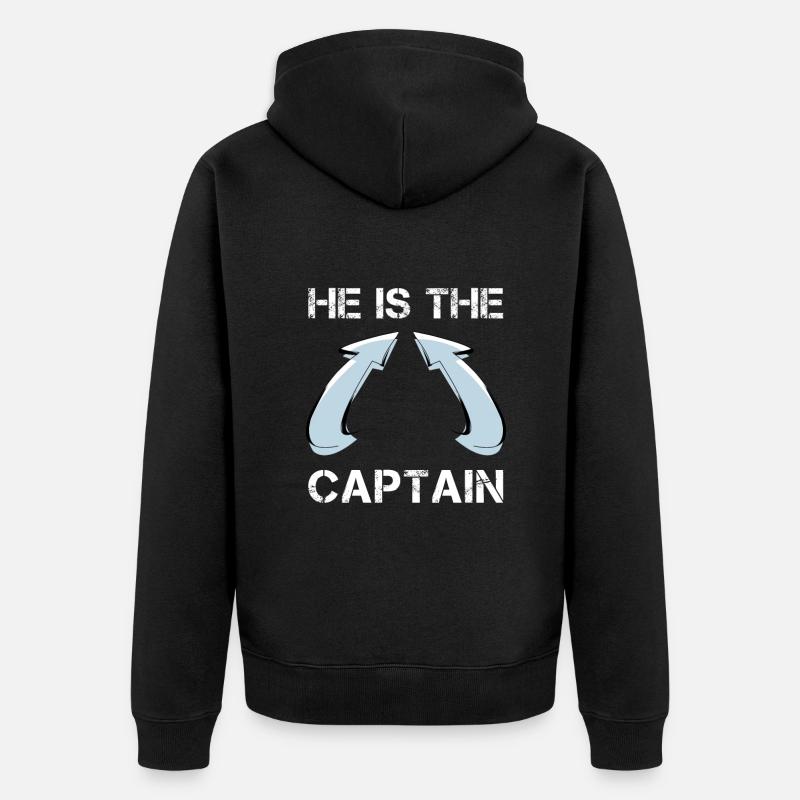 Bateau Capitaine Cadeau Bateau Propriétaire De Bateau Capitaine - Veste à capuche bio Premium Unisexe - noir