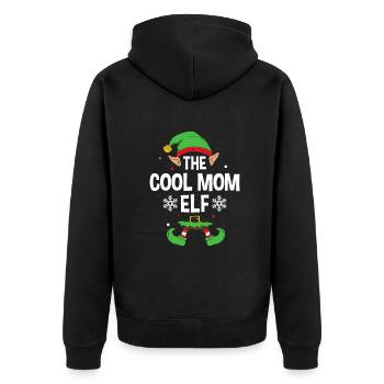 Group Matching Family Christmas Gift Elf - Unisex Premium Bio Zip Hoodie - Schwarz - Hinten - Nico (187cm)