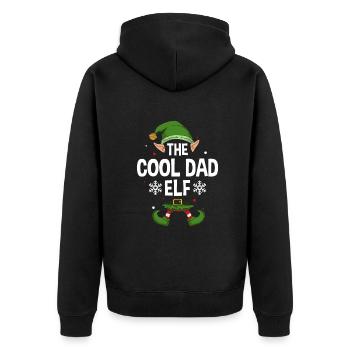 Elfe de cadeau de Noël de famille assorti de groupe - Veste à capuche bio Premium Unisexe - noir - Dos - Nico (187cm)