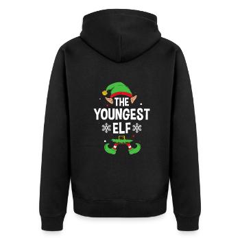Elfe de cadeau de Noël de famille assorti de groupe - Veste à capuche bio Premium Unisexe - noir - Dos - Nico (187cm)