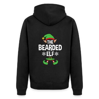 Group Matching Family Christmas Gift Elf - Unisex Premium Organic Zip Hoodie - black - Back - Nico (187cm)