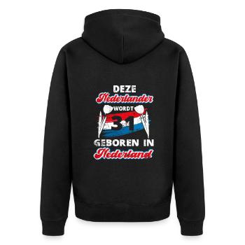31 Birthday Netherlands Holland 31 years Say - Unisex Premium Organic Zip Hoodie - black - Back - Nico (187cm)