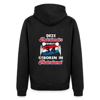 34 Anniversaire Hollande Hollandaise 34 ans Say - Veste à capuche bio Premium Unisexe - noir - Dos - Nico (187cm)