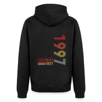Geburtstag Geboren 1997 Mann Legendär seit 1997 - Unisex Premium Bio Zip Hoodie - Schwarz - Hinten - Nico (187cm)