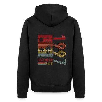 Geburtstag Geboren 1997 Mann Legendär seit 1997 - Unisex Premium Bio Zip Hoodie - Schwarz - Hinten - Nico (187cm)