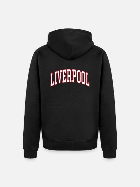 Liverpool - Unisex Premium Organic Zip Hoodie - black