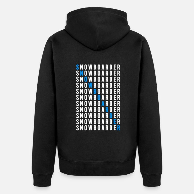 Snowboarder - Unisex Premium Bio Zip Hoodie - Schwarz