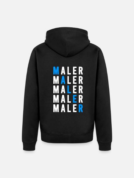 Maler - Unisex Premium Bio Zip Hoodie - Schwarz