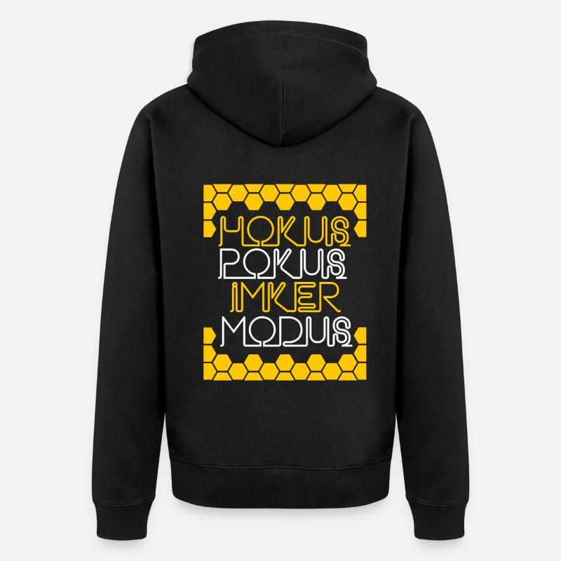 Hokus Pokus Imker Modus - Unisex Premium Bio Zip Hoodie - Schwarz