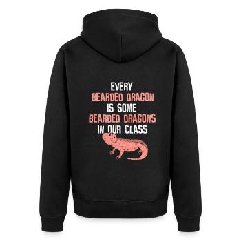 Every Bearded Dragon Is Some Bearded Dragons - Unisex Premium Bio Zip Hoodie - Schwarz - Hinten - Nico (187cm)