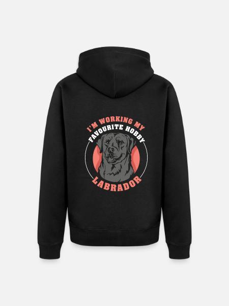 Labrador - Unisex Premium Bio Zip Hoodie - Schwarz
