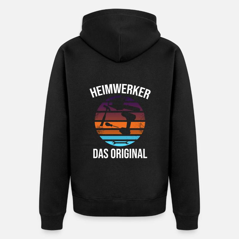 heimwerker das original - Unisex Premium Bio Zip Hoodie - Schwarz