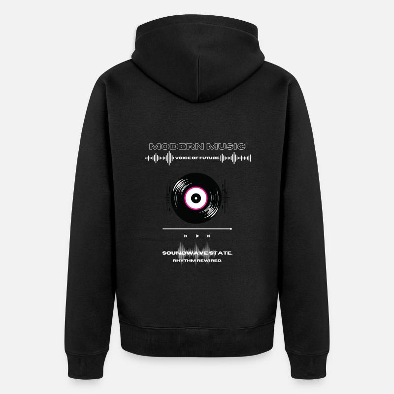 Musique Moderne - Schallpaltte Vinyl - Veste à capuche bio Premium Unisexe - noir