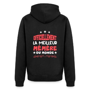 Officiellement Le Meilleur Mé Mère Du Monde - Veste à capuche bio Premium Unisexe - noir - Dos - Nico (187cm)