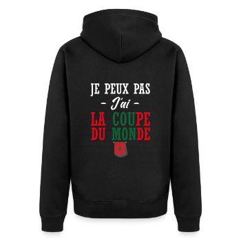 supporter de Maroc foot - Veste à capuche bio Premium Unisexe - noir - Dos - Nico (187cm)