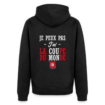allez tunisie - Veste à capuche bio Premium Unisexe - noir - Dos - Nico (187cm)