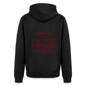 Je parle seulement à mon chien - Veste à capuche bio Premium Unisexe - noir - Dos - Nico (187cm)