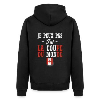 Canada Football | supporter Canadien Football - Veste à capuche bio Premium Unisexe - noir - Dos - Nico (187cm)