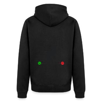 Le Chat M'appelle Faut Que J'y Aille - Veste à capuche bio Premium Unisexe - noir - Dos - Nico (187cm)