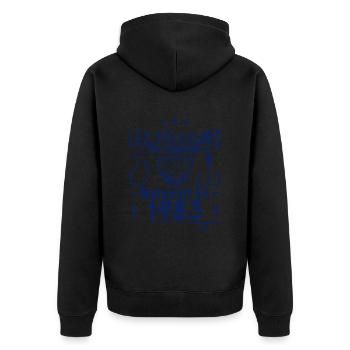 Pêcheur / Anniversaire né en 1983 / Cadeau Pêche - Veste à capuche bio Premium Unisexe - noir - Dos - Nico (187cm)