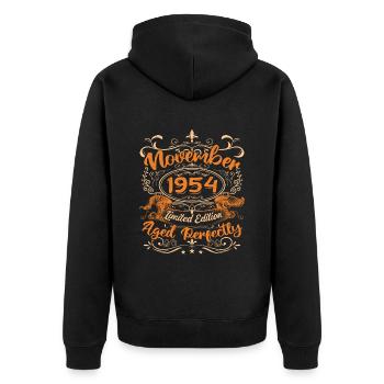 November 1954 Limited Edition - Veste à capuche bio Premium Unisexe - noir - Dos - Nico (187cm)