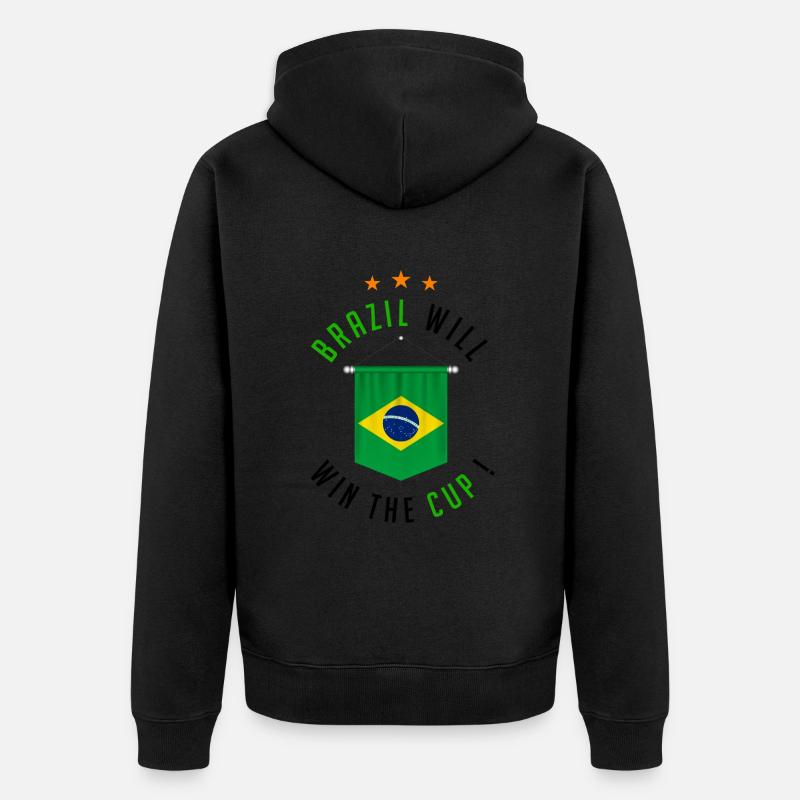 Brazil Will Win The Cup ! - Veste à capuche bio Premium Unisexe - noir