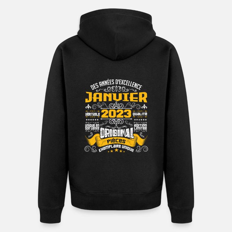 JANVIER 2023 | ORIGINAL PIÈCES - Veste à capuche bio Premium Unisexe - noir