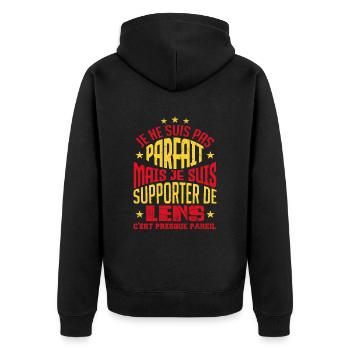 Cadeau Supporter Lens Foot | Lensois | Lensoise - Veste à capuche bio Premium Unisexe - noir - Dos - Nico (187cm)