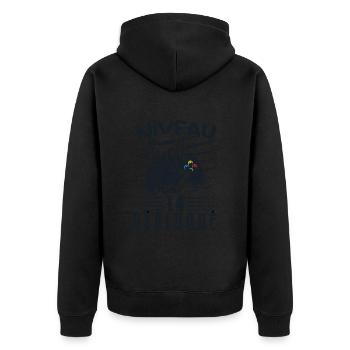 Niveau 14 Débloqué | cadeau de joueur - Veste à capuche bio Premium Unisexe - noir - Dos - Nico (187cm)
