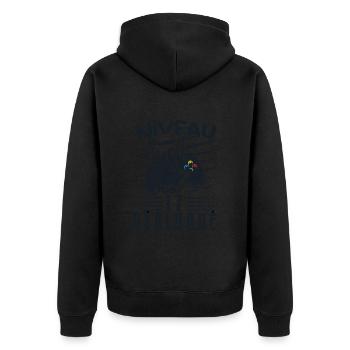 Niveau 17 Débloqué | cadeau de joueur - Veste à capuche bio Premium Unisexe - noir - Dos - Nico (187cm)