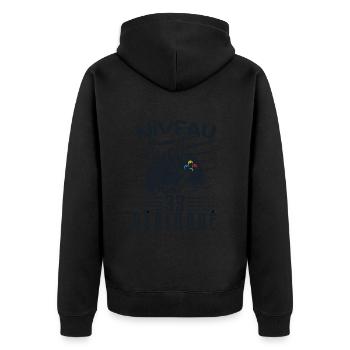 Niveau 33 Débloqué | cadeau de joueur - Veste à capuche bio Premium Unisexe - noir - Dos - Nico (187cm)